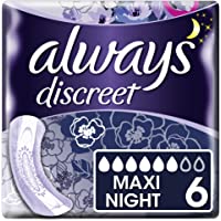 Los mejores  - Always Discreet Almohadillas de incontinencia + Maxi para Vejiga Sensible 6 x 6- Total 36 Piezas